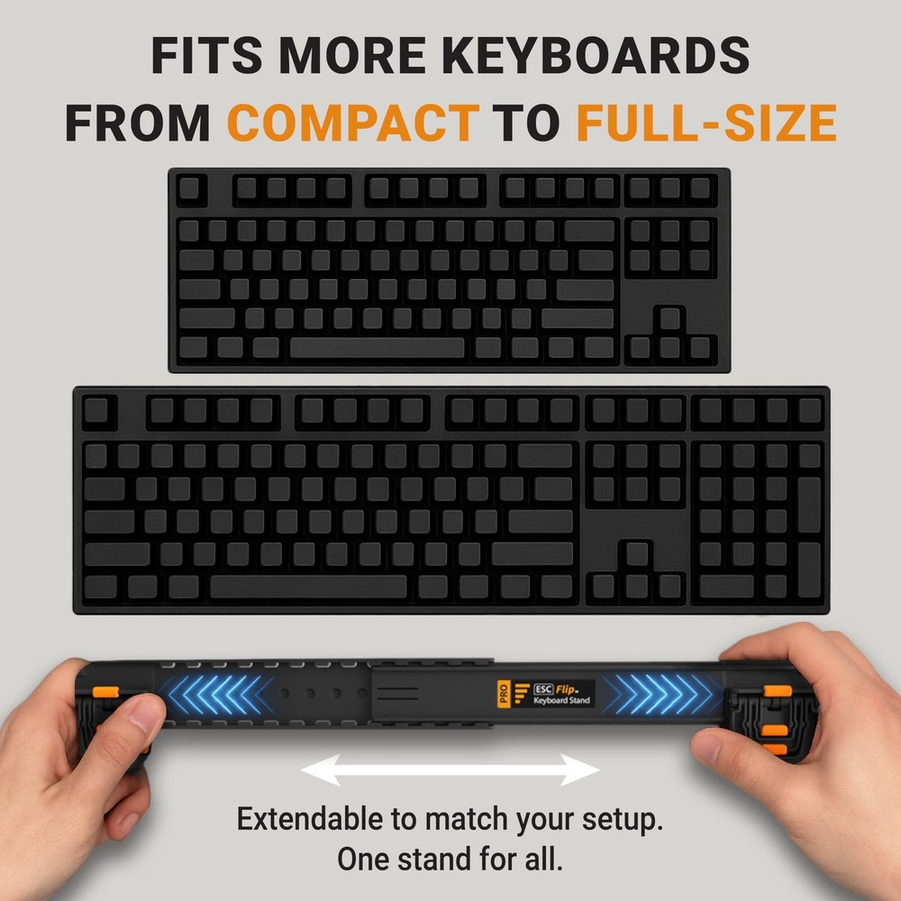 ESC Flip PRO Adjustable Computer Keyboard Stand & Portable Laptop Stand Ergon...