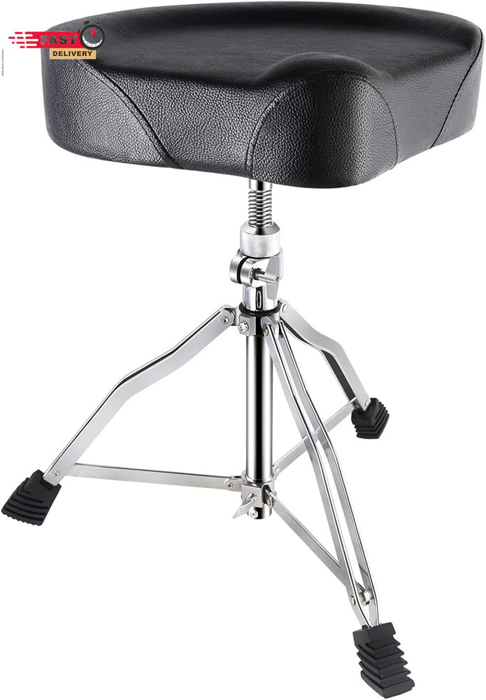 EASTROCK Drum Throne Adjustable Height, Drum Stools Rotatable Padded Motorcycle