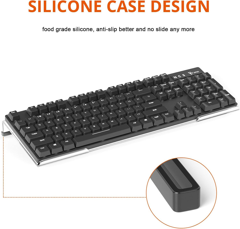 Acrylic Tilted Computer Keyboard Stand for Easy Ergonomic Typing, Keyb
