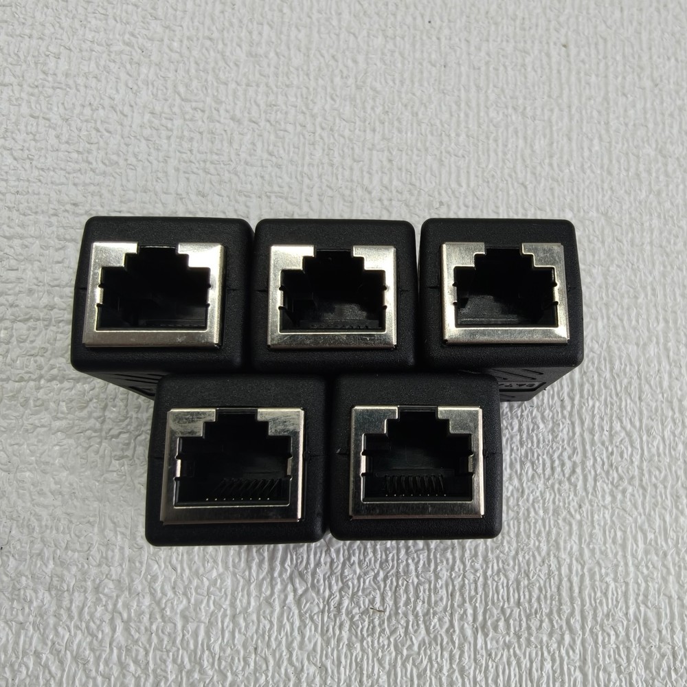 5pcs RJ45 Inline Coupler Cat7/Cat6 Ethernet Network Cable Extender Connector