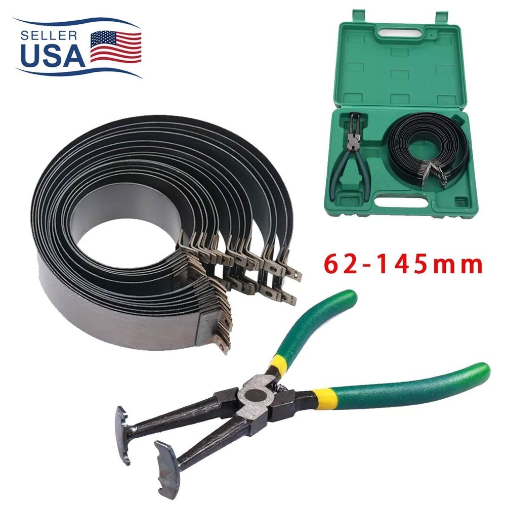 Professional Piston Ring Compressor Cylinder Installer Pliers & 14 Band Tool Kit