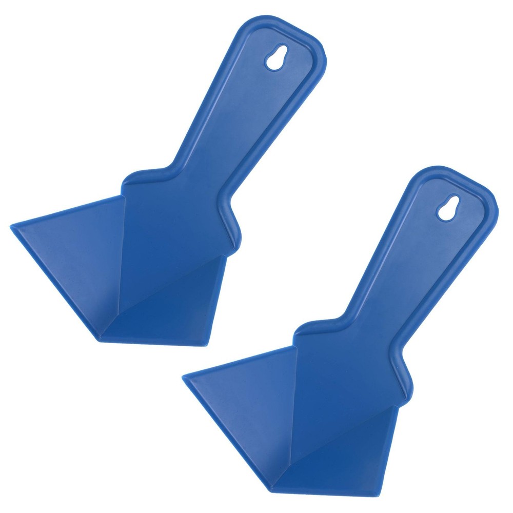 2pcs Inside Corner Trowel 4 Inch Drywall Corner Tool Plastic Corner Knife Blue
