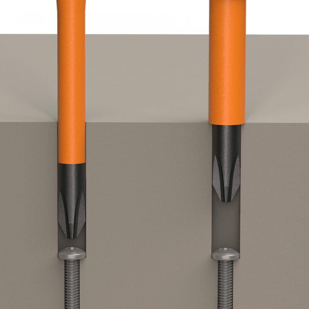 Klein Tools 33734INS Slim-Tip Insulated Screwdriver, 4-Piece Set