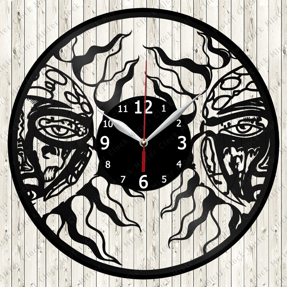 Sublime Vinyl Record Wall Clock Decor Handmade 7256