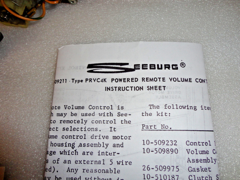 Seeburg Jukebox, Wired Remote Control Kit, Complete W/Instructions Safe ship. #1