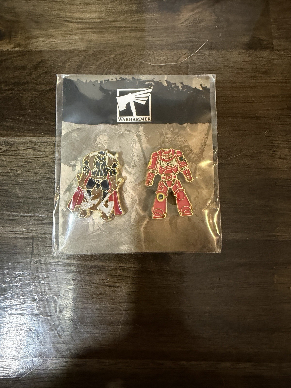 Warhammer Store Anniversary Pins chaos warrior and blood angel primaris marine