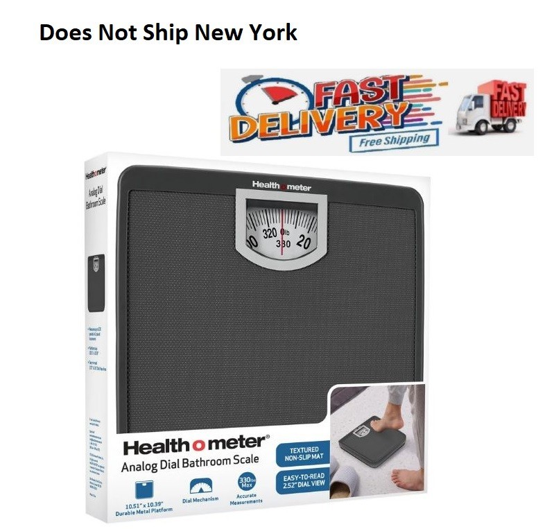 Compact Dial Bathroom Scale, 330 lb. Capacity, Sturdy Metal Platform