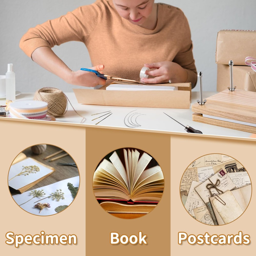 JUPEAN Book Binding Kits, Bookbinding Supplies, Bookbinding Kit for Beginners...