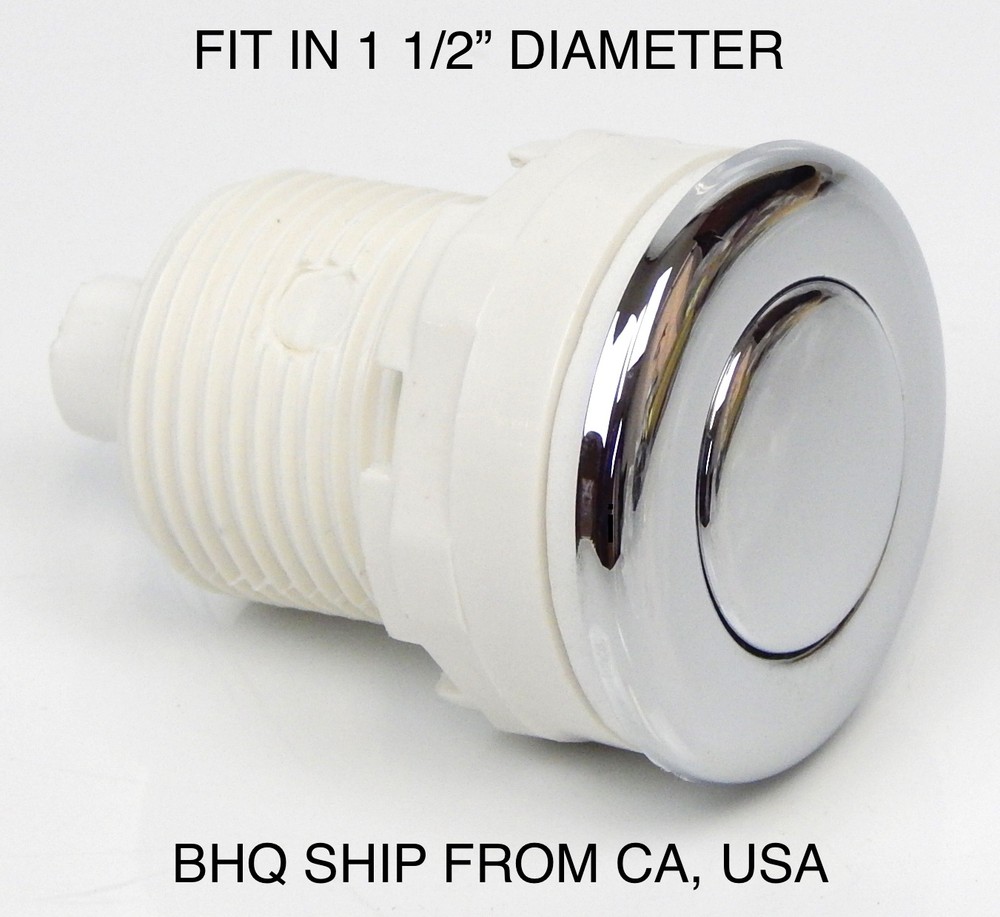 SPA PEDICURE PARTS AIR SWITCH/ PUSH BUTTON/ AIR BUTTON CHROME COVER