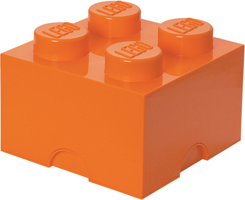 LEGO Storage Brick With 4 Knobs, in Orange [New Toy] Orange, Brick