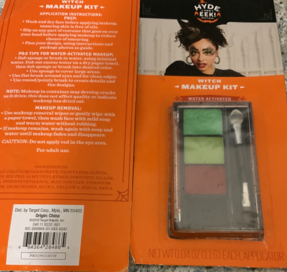 ⚡️Hyde & Eek Water Activated Witch Halloween Make Up Kit 👉2 Lot👈