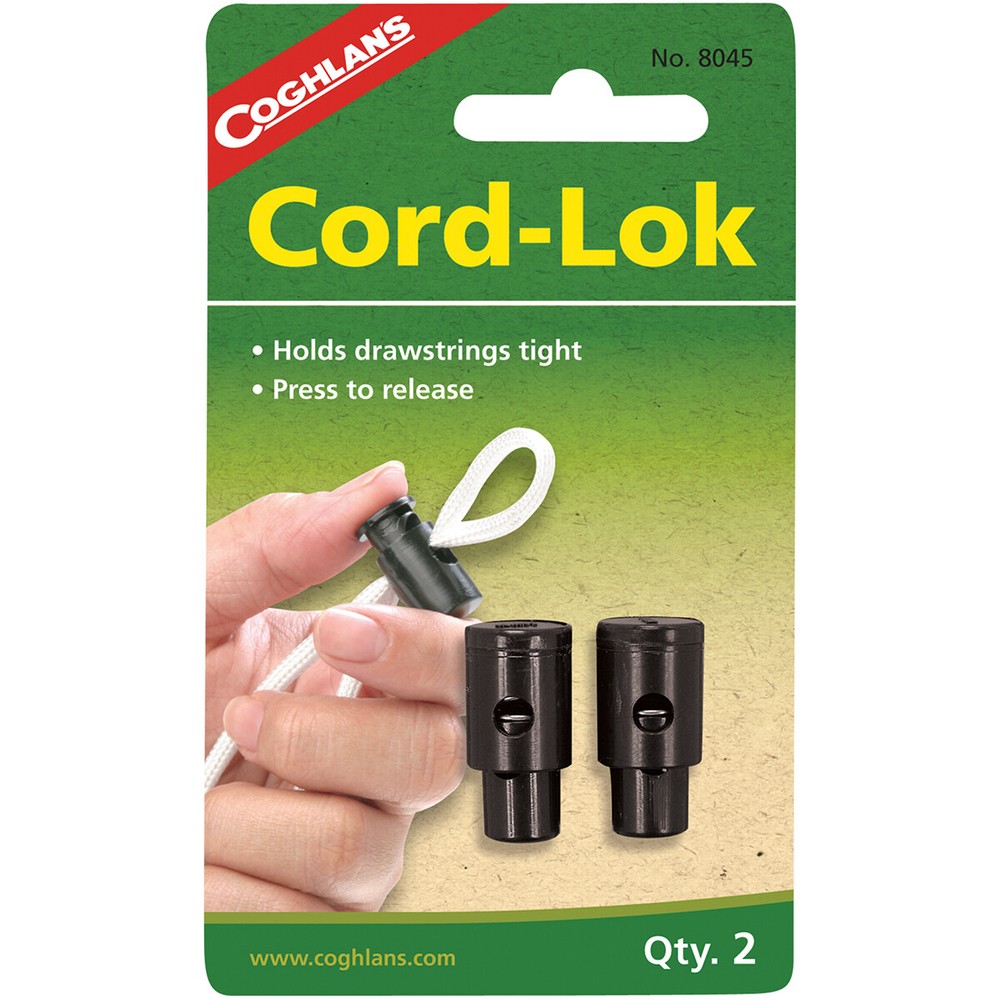 Coghlan's Cord-Lok (2 Pack), Holds Drawstrings Shoestrings Tight, Quick-Release