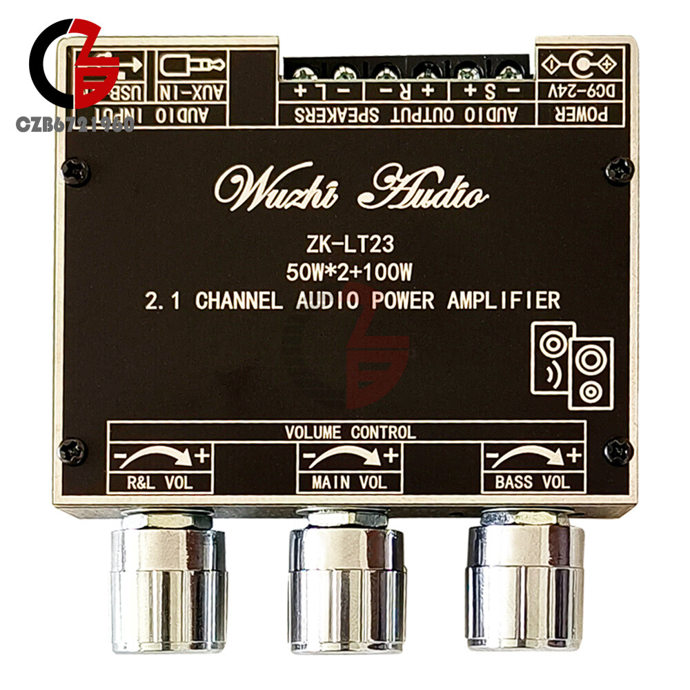 ZK-LT23 2.1 CH Bluetooth Audio Power Amplifier Board Module Subwoofer TWS true