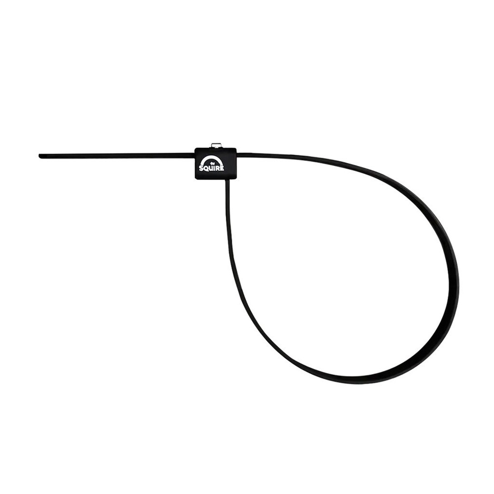 Squire Locks Straplok 10 Cable Lock, Keyed, Black, Each