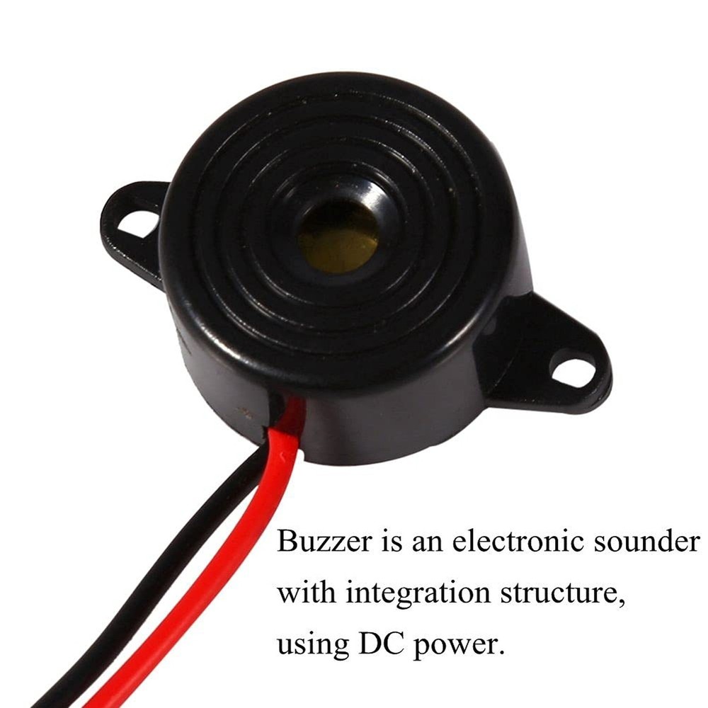DC 3-24V Buzzer, 12V Piezo Electronic Alarm Buzzer Continuous Sound Beep, Cab...