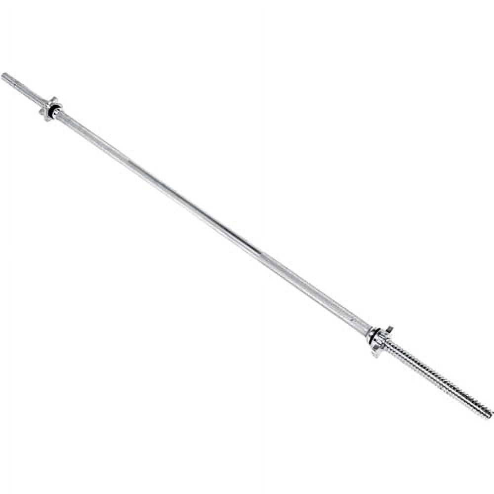 5' Barbell - Straight Standard Weight Bar with Threaded Ends