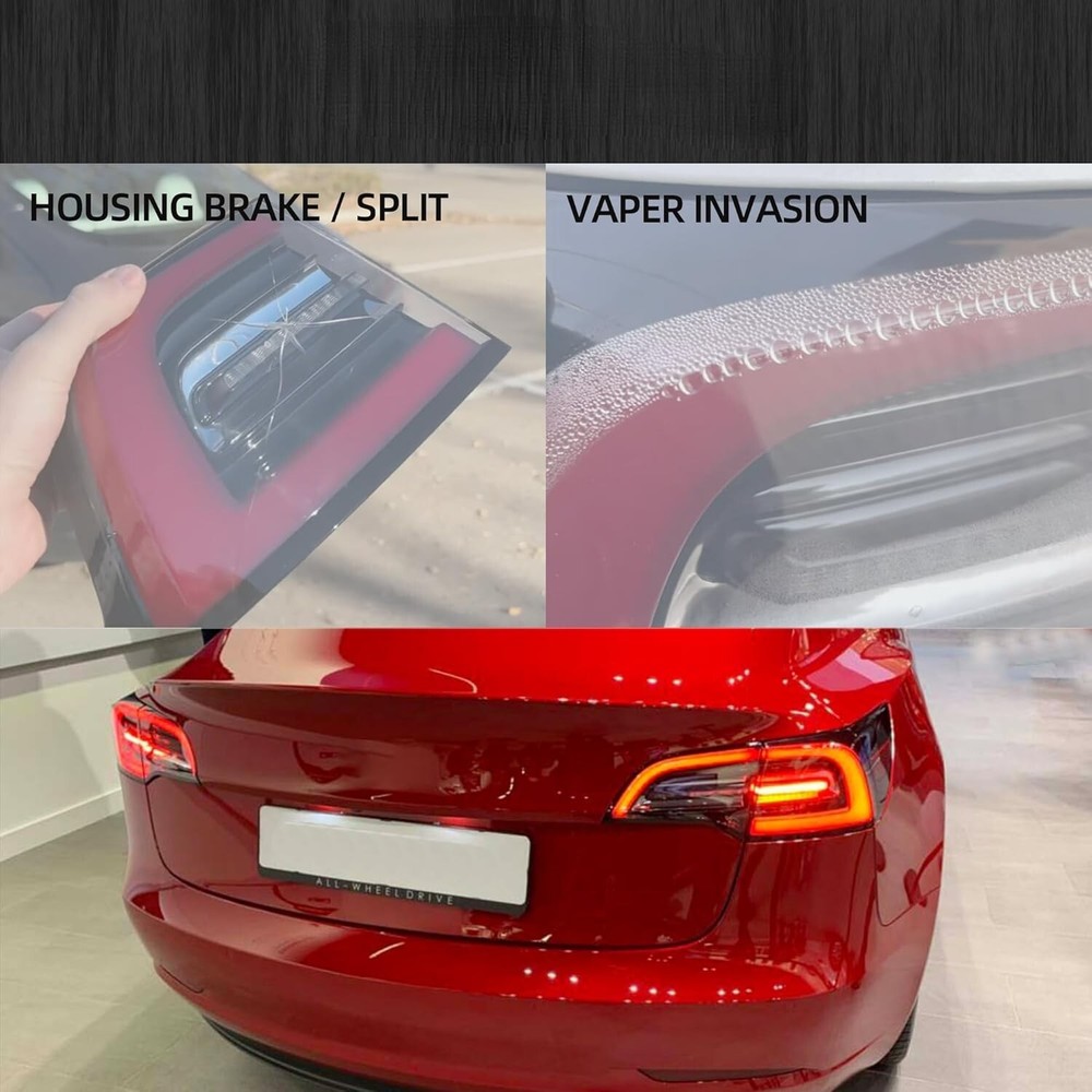 3Pin Passenger Side Rear Tail Light Compatible with 2017-2023 Tesla Model 3 Oute