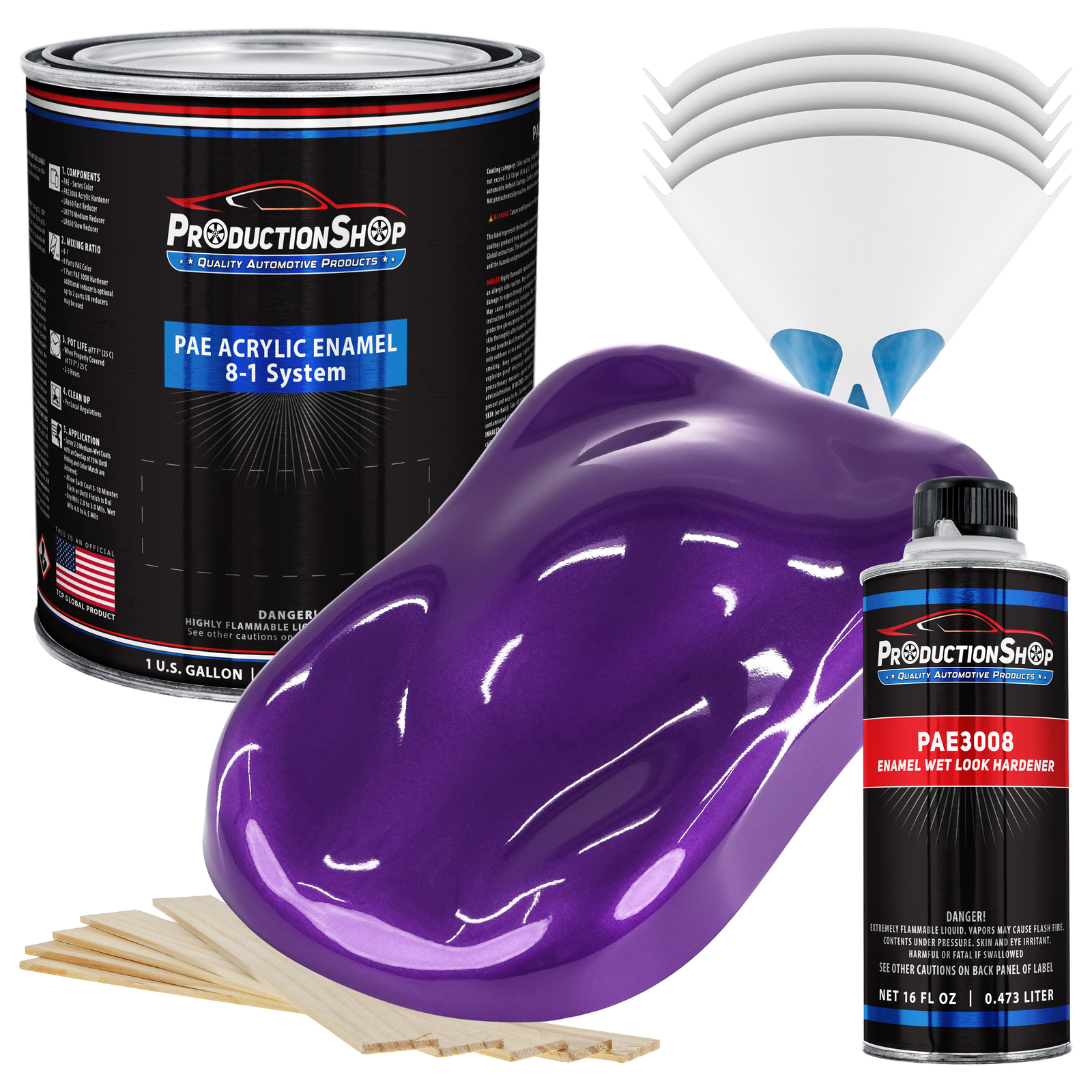 ProductionShop Plum Crazy Metallic Acrylic Enamel Gallon Kit, Auto Paint