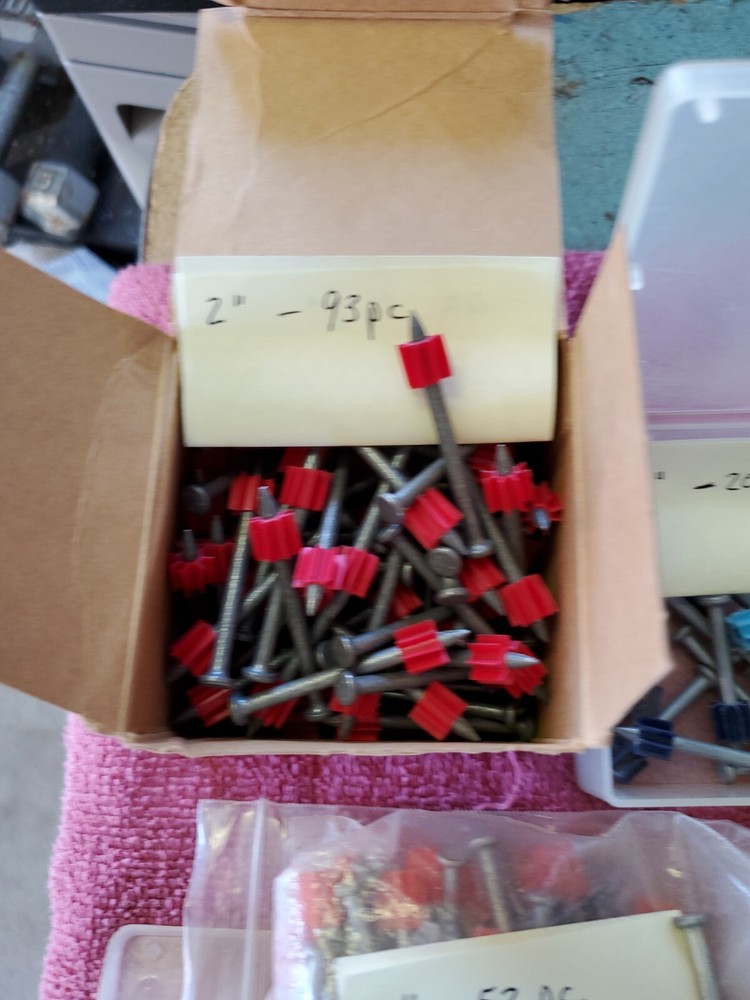 Powder Actuated 300" Head Nails. Assorted Lengths. Brands. Quantities. See Pics