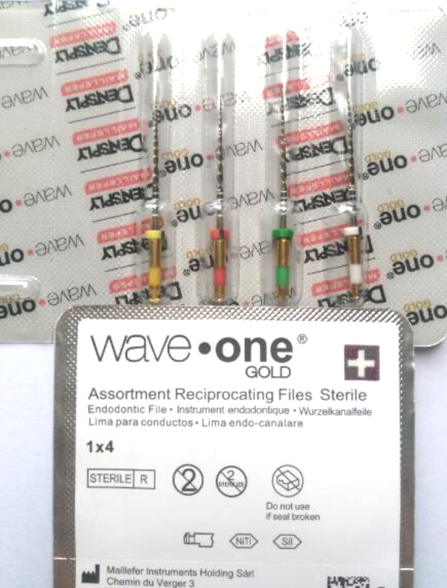 Waveone Gold Wave One Assorted Endodontic File Root Canal Dentsply 4 pack 25mm