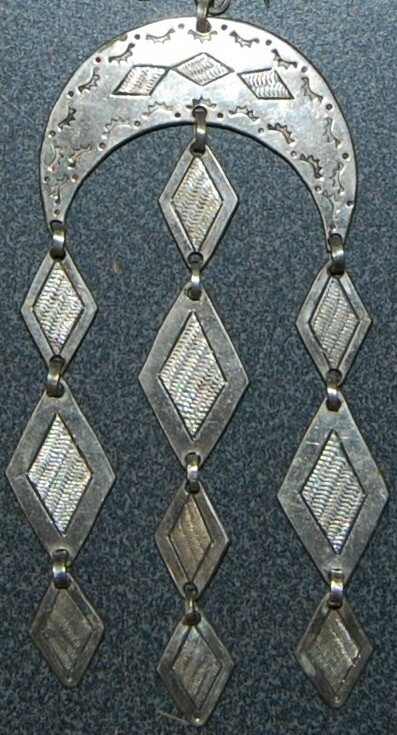 Vintage Southern Plains German Silver lg.Peyote Bird Silver Pin, ca. 1920-1930's