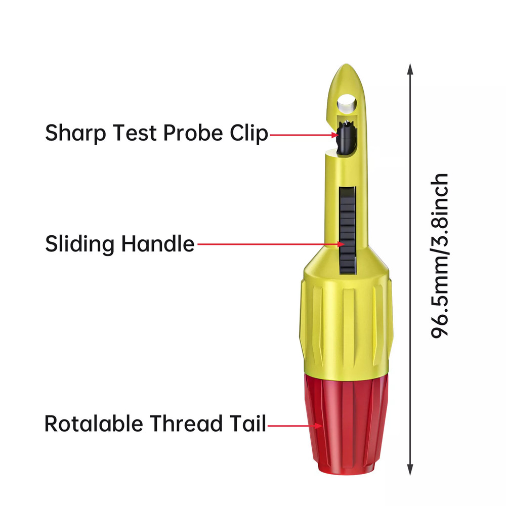 2x Insulation Wire Piercing Puncture Probe Test Hook Clip with 2mm/4mm Socket TL