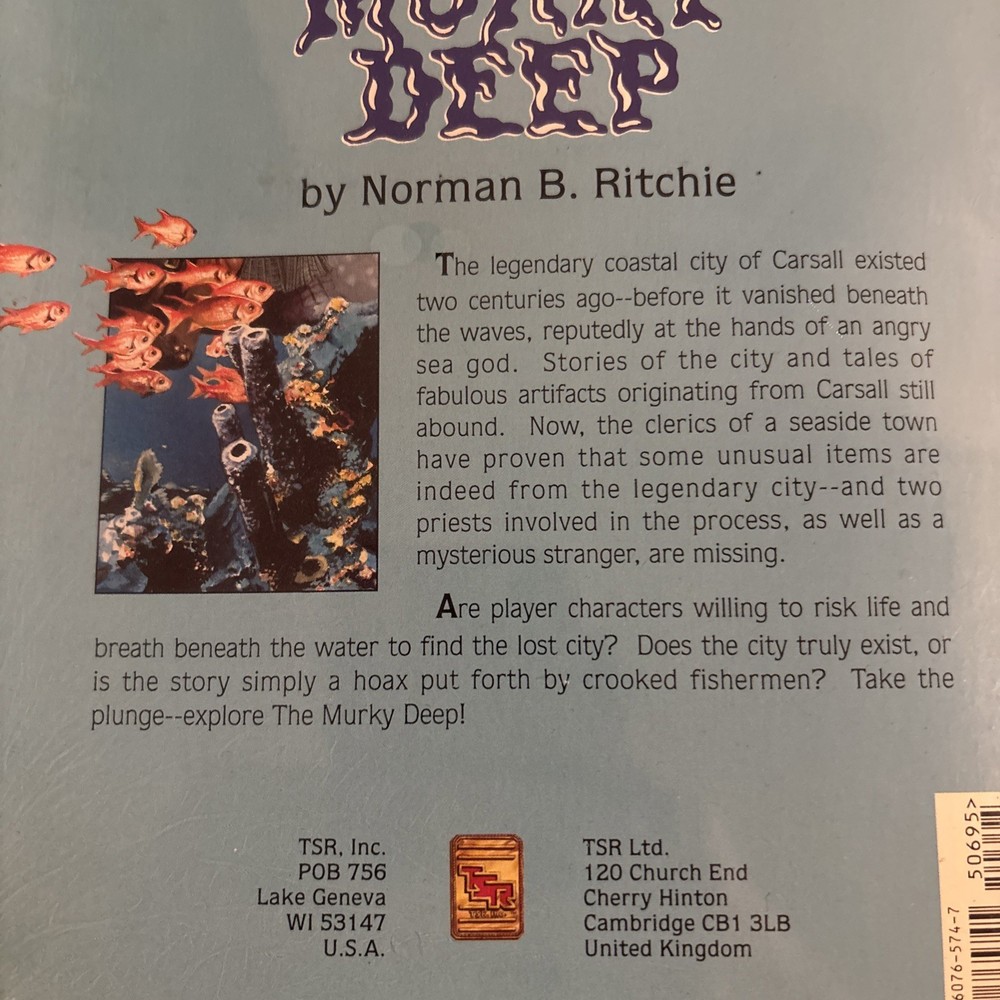 Advanced Dungeons & Dragons Murky Deep 2E RPG Module 1993 D&D NEW Shrink Wrap