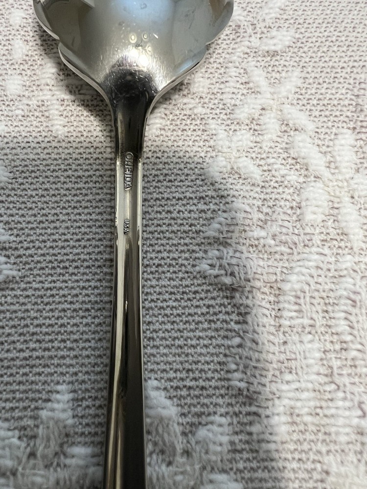 Oneida Bancroft Serving Set: Meat Fork, Serving Spoon and Sugar Spoon