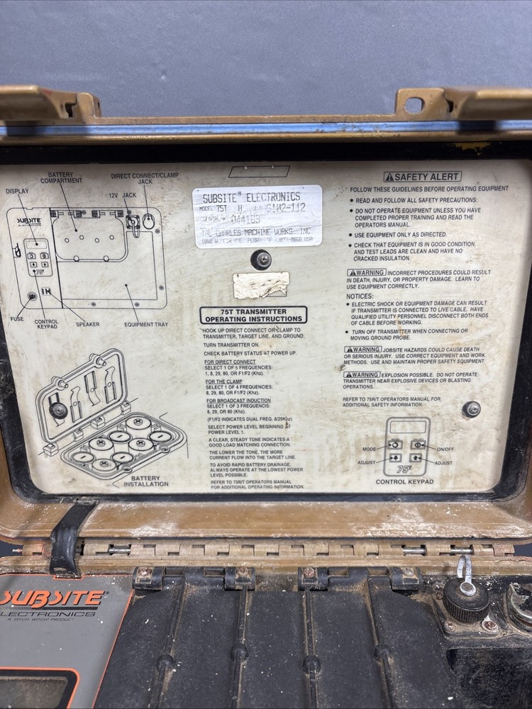 Subsite 75R Pipe and Cable Locator System 75T