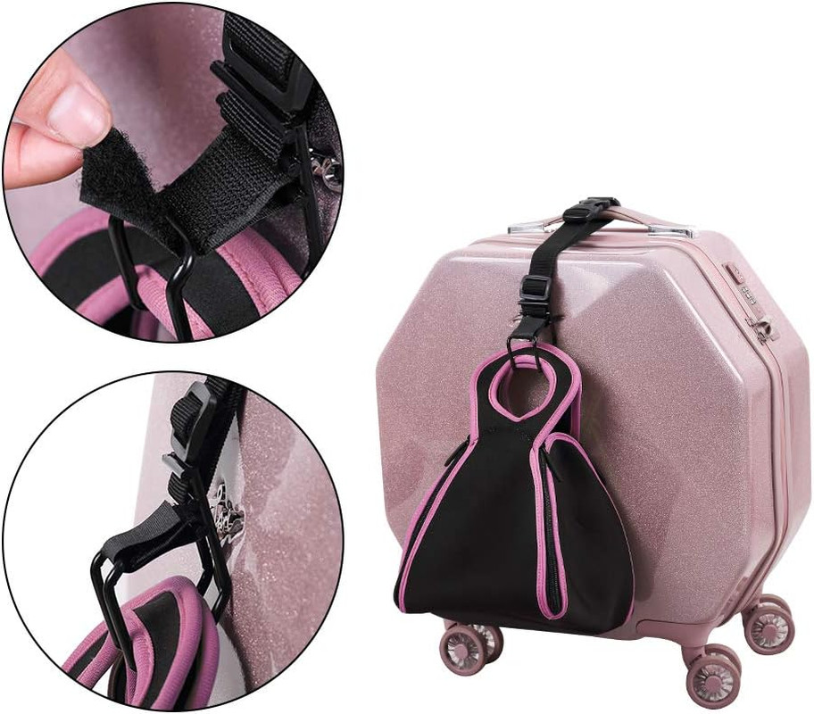 J Hook Luggage Strap Add a Bag Hook Hanger Strap, Adjustable Attaches Briefcase