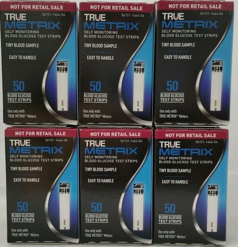 TRUE Metrix Blood Glucose 300 Test Strips (6 Boxes Of 50 Count)# Exp: 04/25/2026