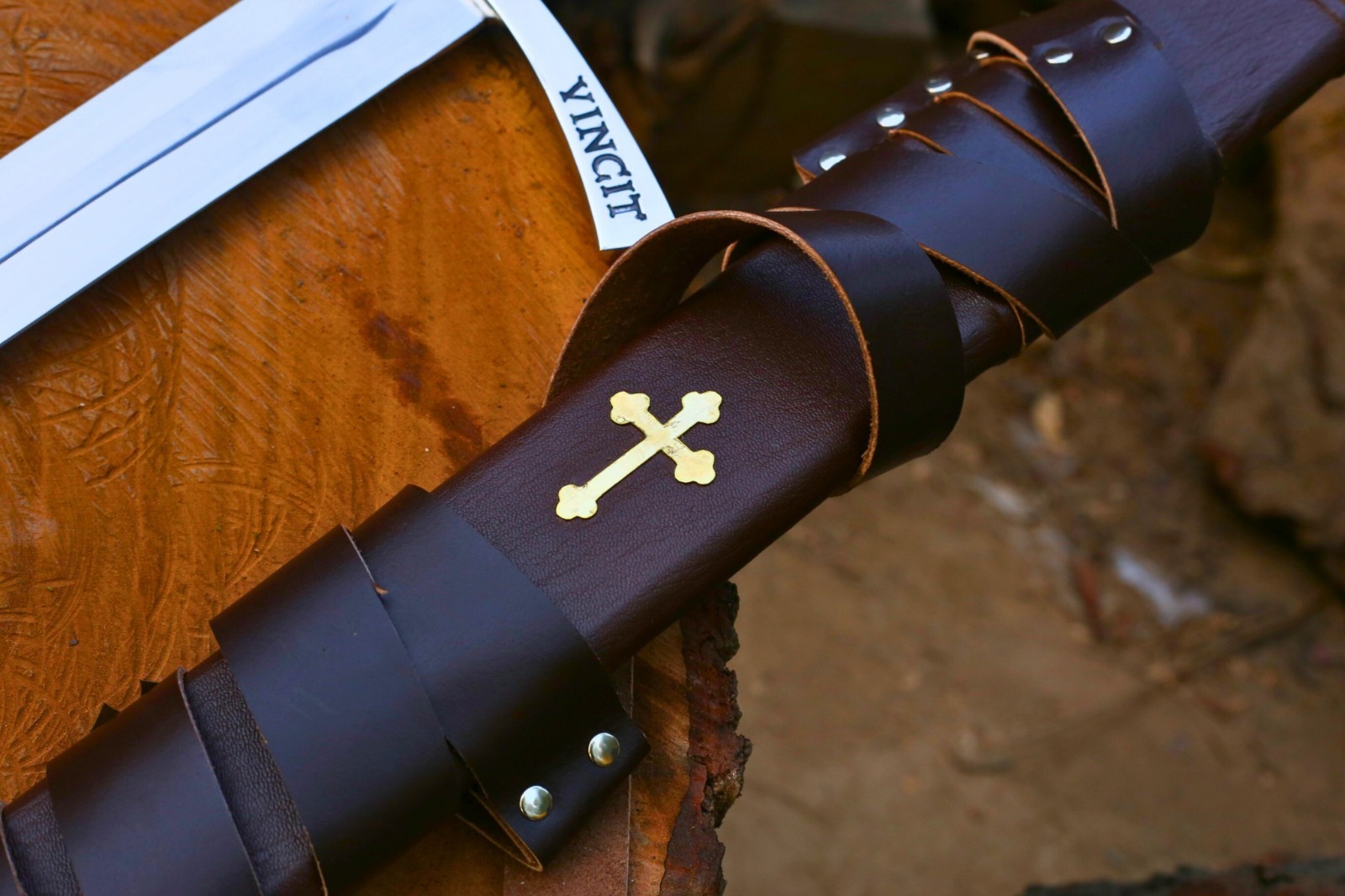 38" Knights Templar Sword Medieval Crusader Replica w/ Scabbard