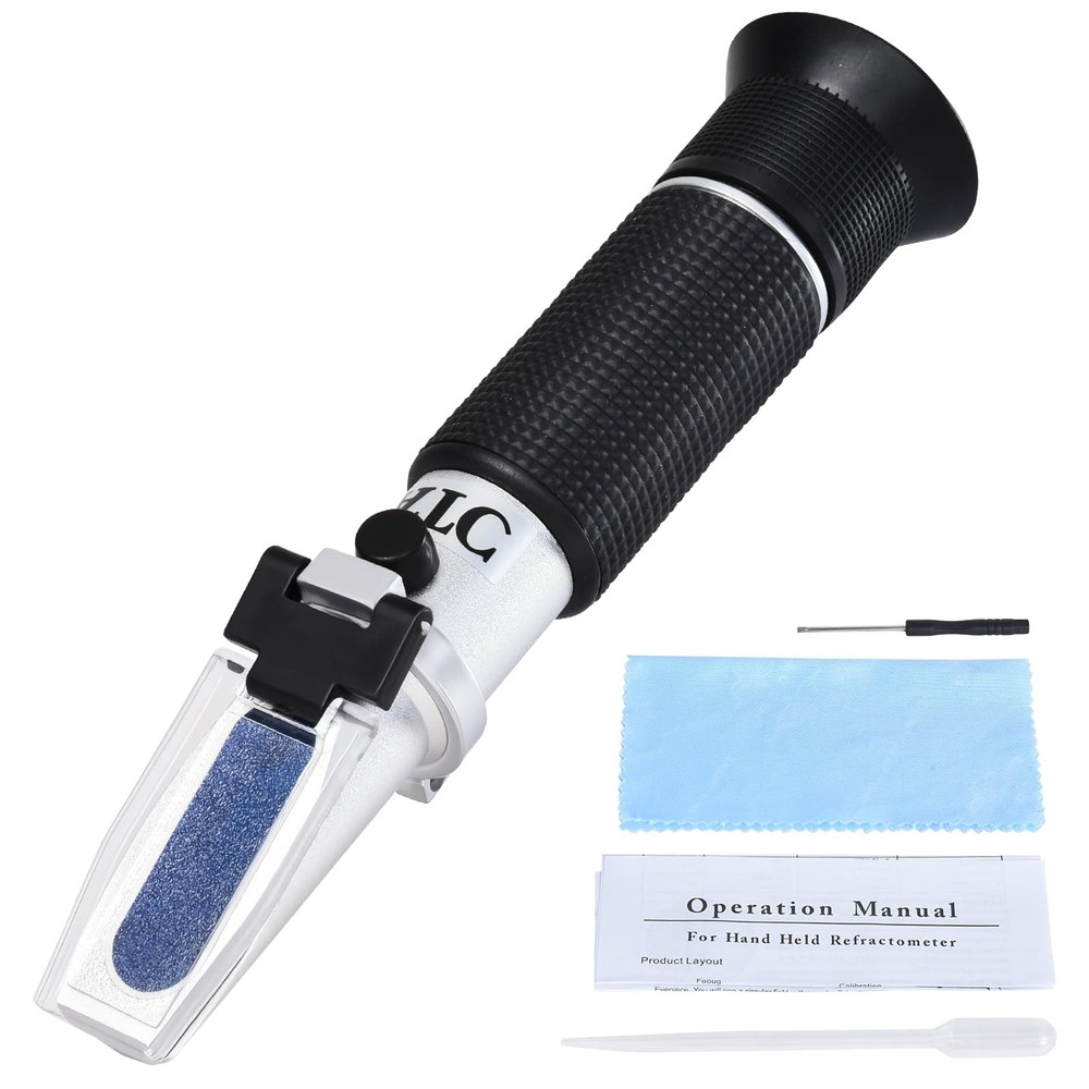 Portable Brix Refractometer with ATC, Accurate Dual Scale Meter...