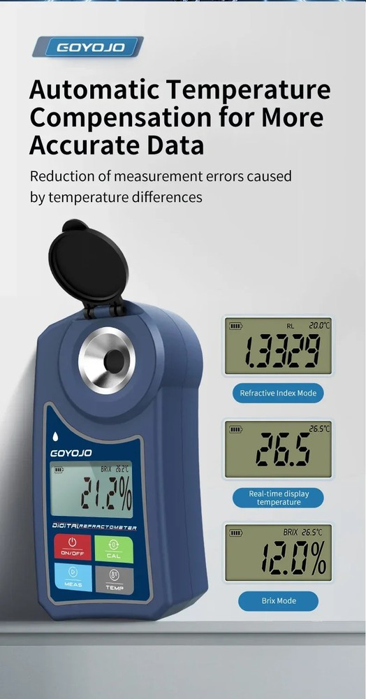 Digital Refractometer Brix Meter For Fruit Juice Sprite Sugar Tester Meter 0‑55%