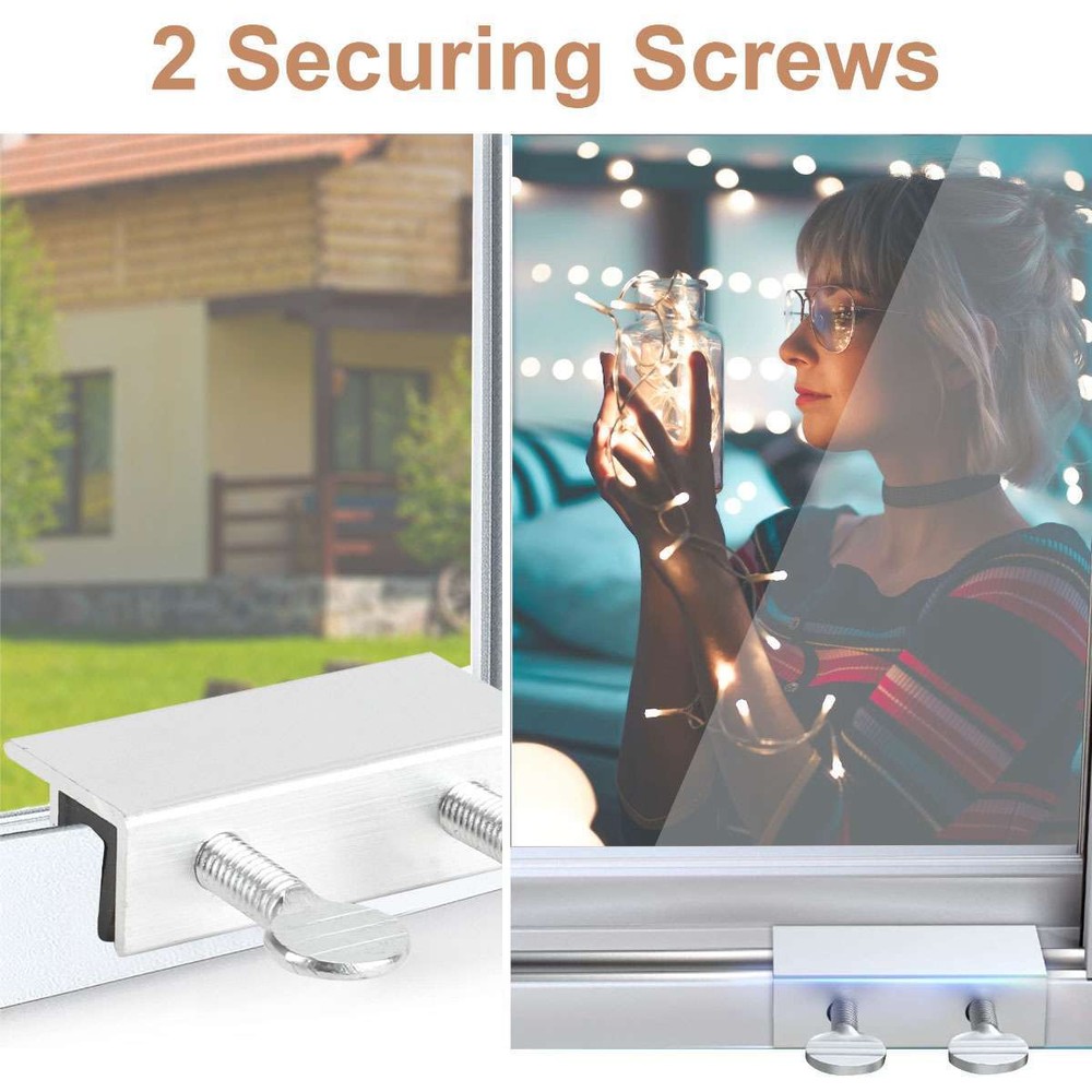 6Pcs Sliding Window Locks Child Proof Security Lock Stoppers Window Track Locks