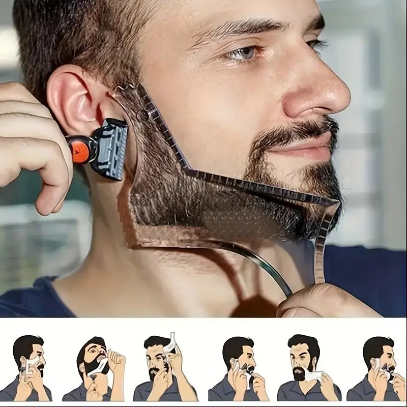 Beard Ruler, Beard Styling Tool, Beard Styling Comb, Beard Template Styling