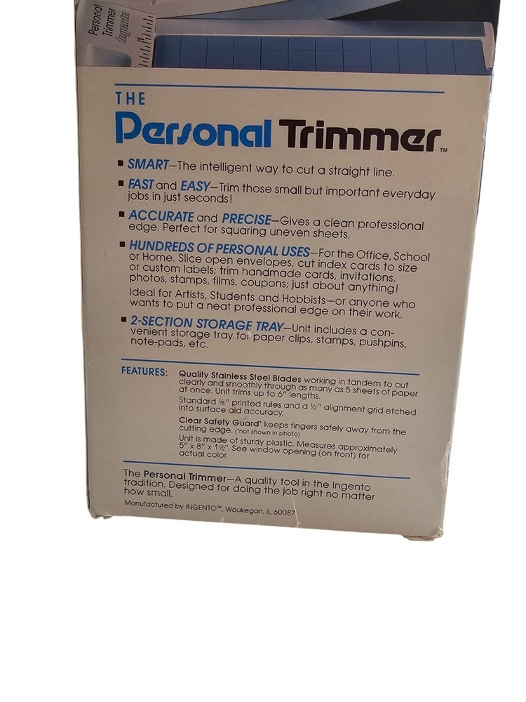 Ingento Personal Trimmer # 1060 Storage Trays