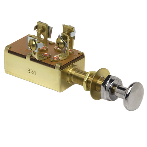 Cole Hersee M-531-BP Push Pull Switch SPST On-On-Off 3 Screw