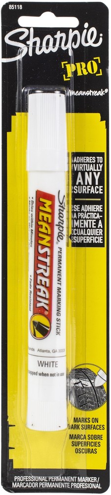 Sharpie Mean Streak Broad Tip Marking Stick Carded-White