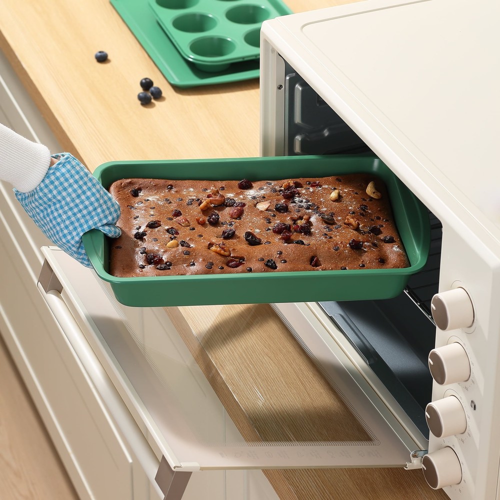 6 Piece Non-Stick Bakeware Sets, Easy for Release and Clean up, Gray