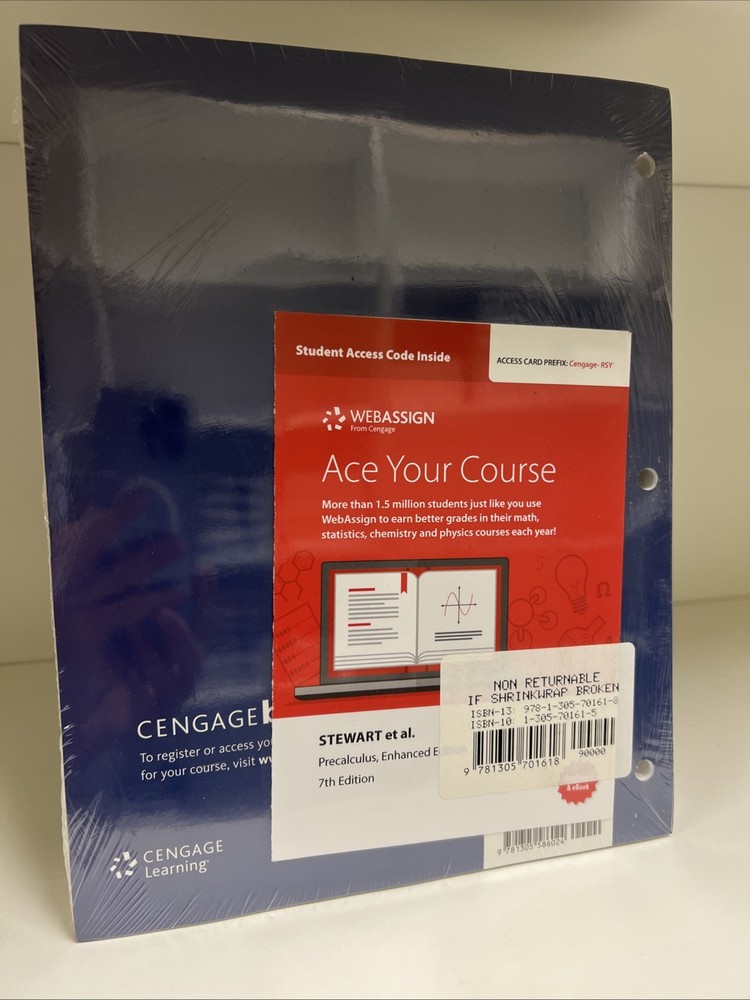 NEW Precalculus Mathematics For Calculus 7e James Stewart ACCESS CODE INCLUDED