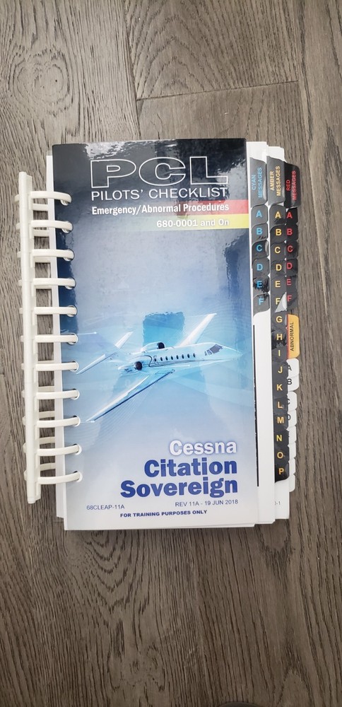 Citation Sovereign Pilot Training Manuals, Normal, Emergency/Abnormal Procedures