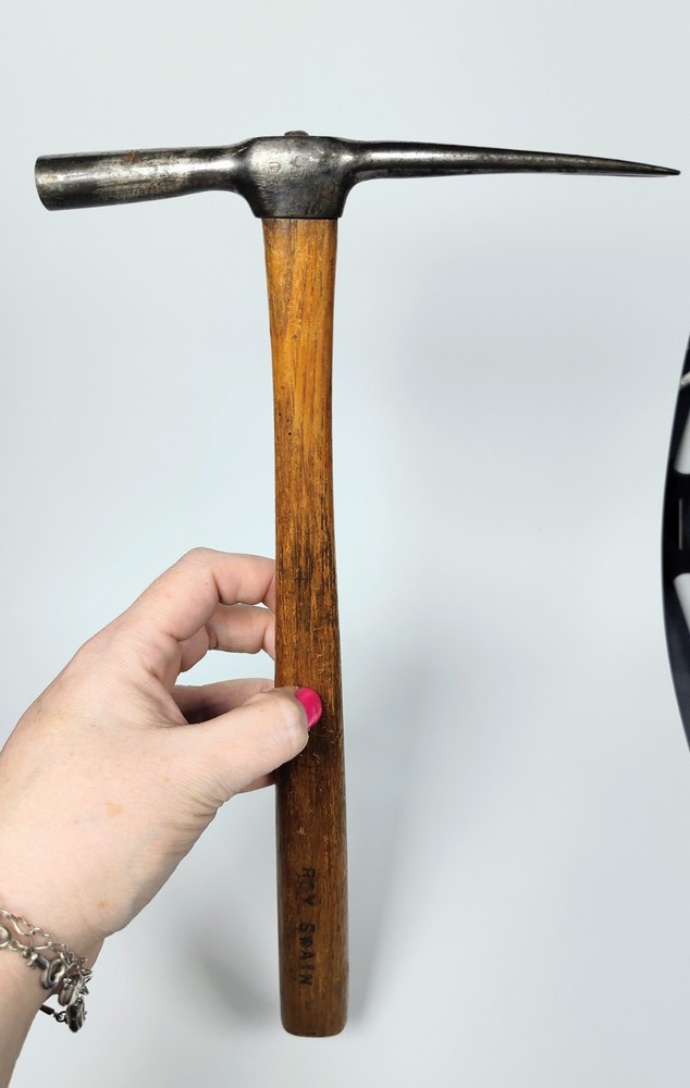 Antique Tact Hammer Oak Handle 12.75"