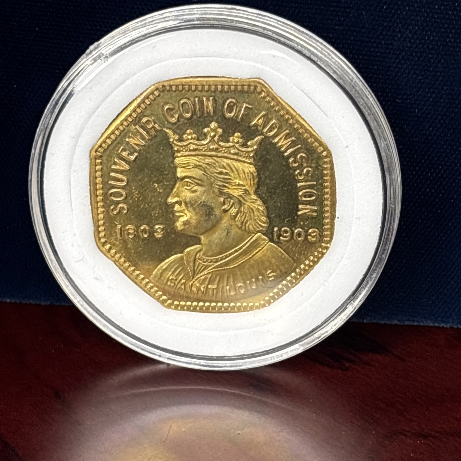 1904 Proof Like HK-306 So Called Dollar Louisiana Purchase Expo Octagonal Brass