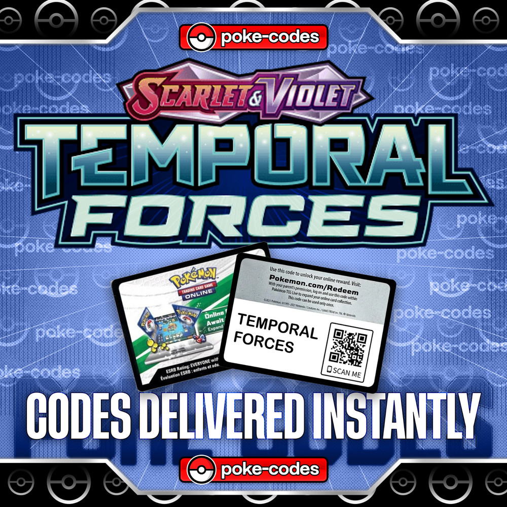 Pokemon - Temporal Forces TCG Code Cards - INSTANT DELIVERY