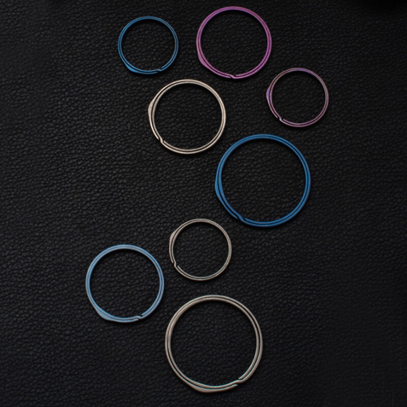 3PCS TC4 Titanium Alloy Key Ring Outer Diameter 20mm/26mm/33mm EDC Tool