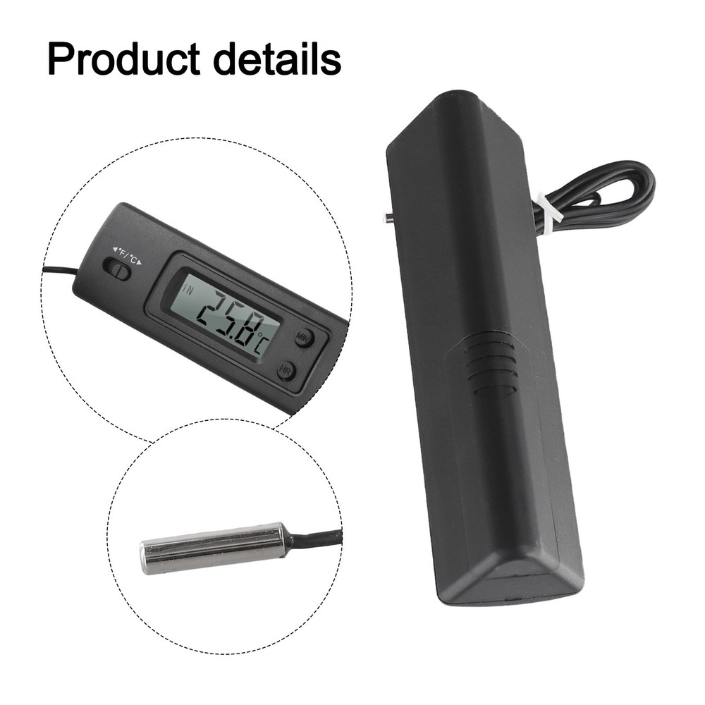 Car Thermometer LCD Screen Digital Clock Multi Function Temperature Display