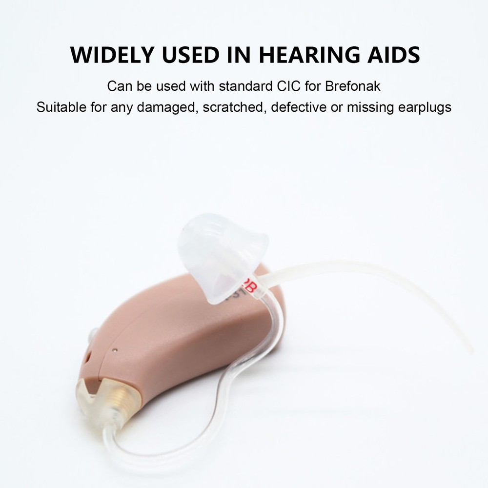 6pcs Hearing Aid Ear Tips Soft Comfortable Silicone Hearing Aid Earbud Tip For