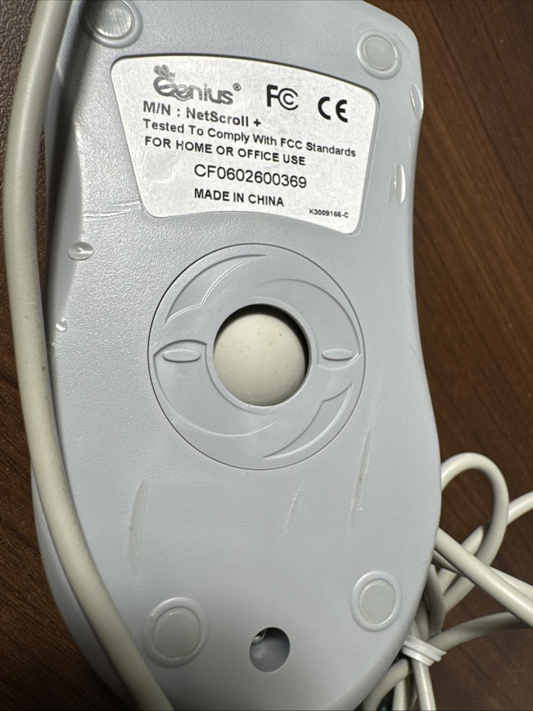 Vintage Genius Netscroll 3-Button PS/2 Mouse PS2