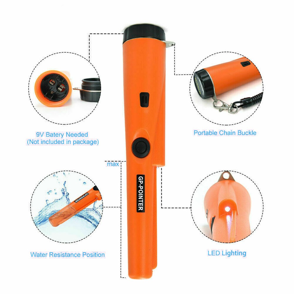 HandHeld Metal Detector Pro Pinpointer Pointer Probe Sensitive Tester Waterproof